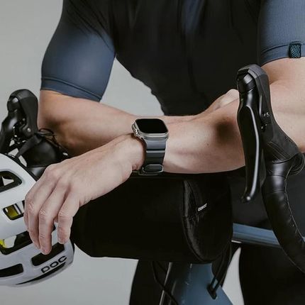 Pasek MFC Plaza Band opaska sportowa do Apple Watch 4/5/6/7/8/9/10/SE/Ultra 44/45/46/49mm (Granatowy) - zdjęcie 4