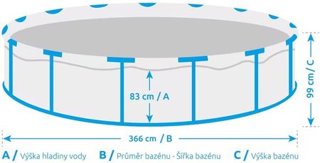 Basen Marimex Florida 3,66X0,99 M Ze Skimmerem Motyw Teak - zdjęcie 3