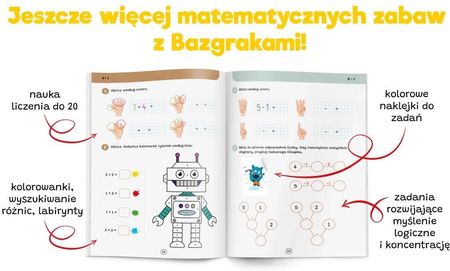 Bazgraki ćwiczą matematykę. Elementarz. Poziom 2. Kapitan Nauka. Bazgraki - Leszek Rogala - zdjęcie 3