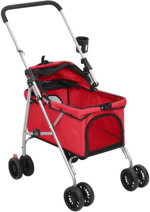 Zakito Wózek Dla Psa Przenośny 76X50X100 Czerwony - zdjęcie 2