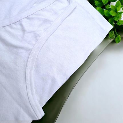 Koszulka męska na ramiączka żonobijka Bawełniana Podkoszulka biała gładka L - zdjęcie 3