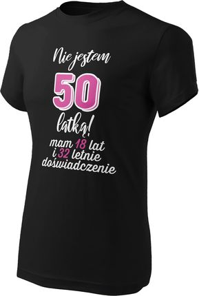 Koszulka Damska Czarna Na 50 Urodziny Nie Jestem 50 Latką Prezent S - zdjęcie 2