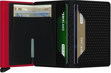 PORTFEL SECRID RFID SLIMWALLET CUBIC BLACK-RED - zdjęcie 3