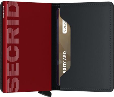 PORTFEL SECRID RFID SLIMWALLET BLACK & RED - zdjęcie 4