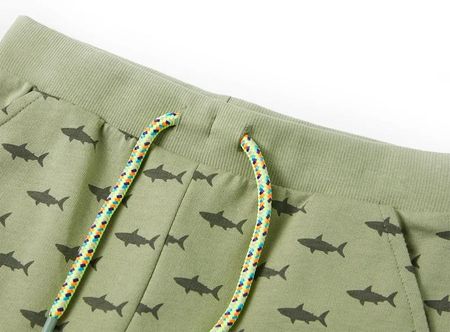 Szorty dziecięce ze sznurkiem, jasne khaki, 140 - zdjęcie 2