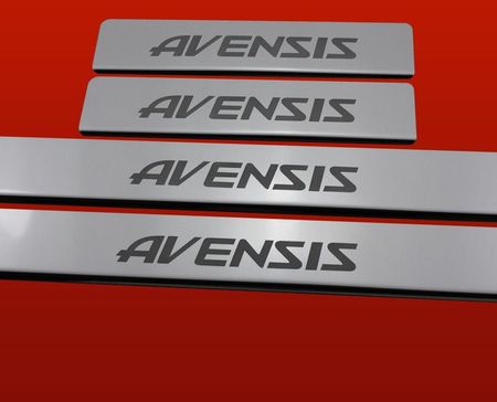 TOYOTA AVENSIS MK2 T25 Listwy progowe 304 połysk wykończenie ze stali nierdzewnej - zdjęcie 3