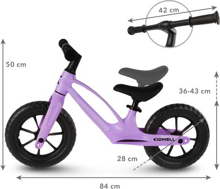 Kidwell Rowerek Biegowy Dla Dzieci Vito Violet - zdjęcie 2