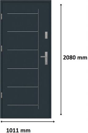 Dobreokna24 Drzwi Zewnętrzne Antracytowy Lewe 101,1cm - zdjęcie 2