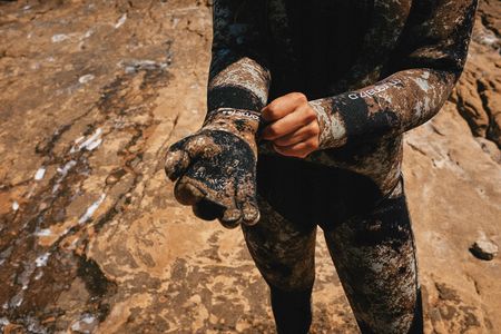 Seac Rękawice Neoprenowe Do Nurkowania Łowiectwa Camo Zielone - zdjęcie 2