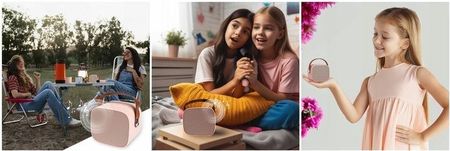 PRZENOŚNY GŁOŚNIK ZESTAW KARAOKE BEZPRZEWODOWY MIKROFON BLUETOOTH USB - zdjęcie 4