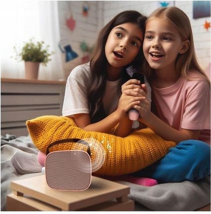 PRZENOŚNY GŁOŚNIK ZESTAW KARAOKE BEZPRZEWODOWY MIKROFON BLUETOOTH USB - zdjęcie 5