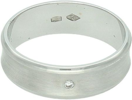 Obrączka białe złoto i brylanty 585 DIAMENT - zdjęcie 3