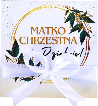Podziękowanie Dla Chrzestnych Babci Na Komunię Chrzest Krówki Miód Różaniec - zdjęcie 2
