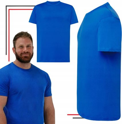 Koszulka męska Chabrowa Bawełniana oddychająca do Pracy 24h-BHP r. 2XL - zdjęcie 4