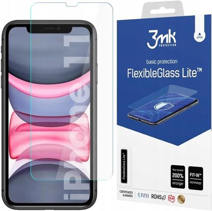 Zestaw Czarne Etui Z Klapką Szkło Hybrydowe 3Mk Na Ekran Do Iphone 11 - zdjęcie 2