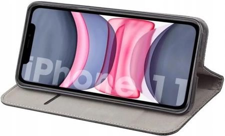 Zestaw Czarne Etui Z Klapką Szkło Hybrydowe 3Mk Na Ekran Do Iphone 11 - zdjęcie 5
