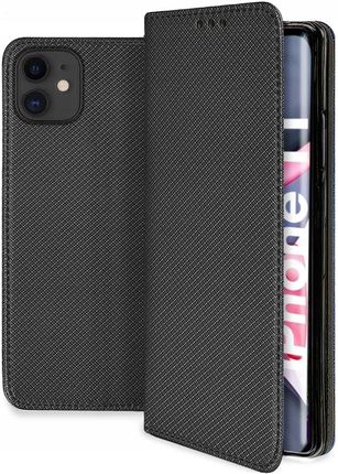 Zestaw Czarne Etui Z Klapką Szkło Hybrydowe 3Mk Na Ekran Do Iphone 11 - zdjęcie 4