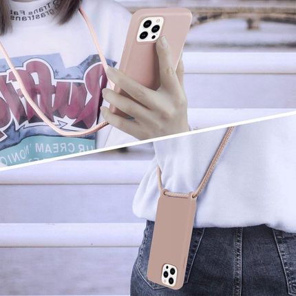 Etui Ze Sznurkiem Iphone 15 Pro Max Żółty - zdjęcie 3