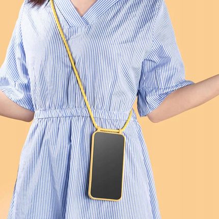 Etui Ze Sznurkiem Iphone 15 Pro Max Żółty - zdjęcie 6