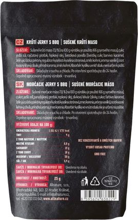 Allnature Turkey Jerky, BBQ, 25 g - zdjęcie 2