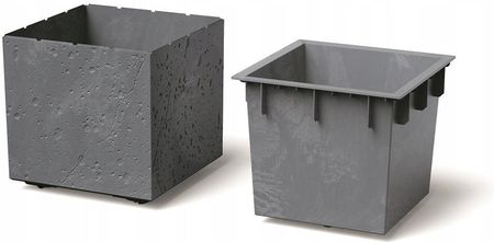Prosperplast Doniczka Sierra Square Beton Effect Dsi300E Antracytowy - zdjęcie 4