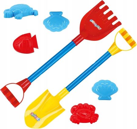 Nicola.Toys Zestaw Do Piasku Taczka Konewka Łopatka Grabki Wiaderko Foremki Betoniarka - zdjęcie 3