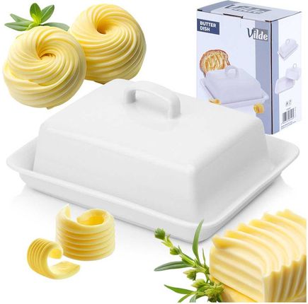 MASELNICZKA MASELNICA CERAMICZNA BIAŁA 139680 - zdjęcie 2