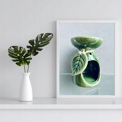 Puckator Kominek Ceramiczny Do Wosków, Olejków, Aromatyzacji, Aromaterapii Zielony - zdjęcie 2