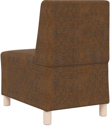 vidaXL Sofa Fotel Brązowy 55cm Skóra Syntetyczna Zamszowa 4108508 - zdjęcie 2