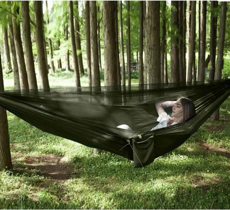 Hamak Turystyczny Z Moskitierą Survivalowy Podróżny Na Biwak Bushcraft Tarp Trizand 260X140cm - zdjęcie 6