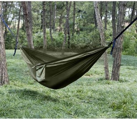Hamak Turystyczny Z Moskitierą Survivalowy Podróżny Na Biwak Bushcraft Tarp Trizand 260X140cm - zdjęcie 4