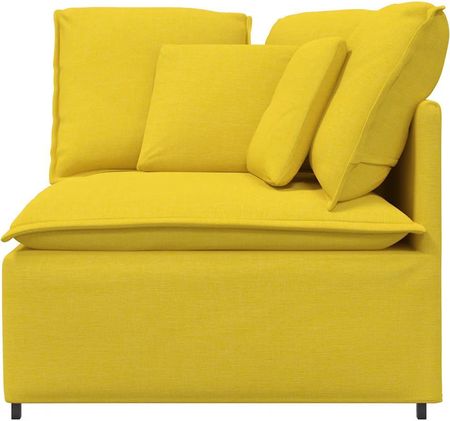 vidaXL Modułowy Narożnik Sofa Z Poduszkami Jasnożółty 100cm (4104455) - zdjęcie 3