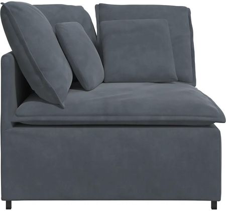vidaXL Modułowy Narożnik Sofa Z Poduszkami Ciemnoszary 100cm (4104460) - zdjęcie 3