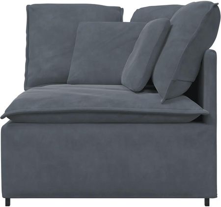 vidaXL Modułowy Narożnik Sofa Z Poduszkami Ciemnoszary 100cm (4104460) - zdjęcie 2