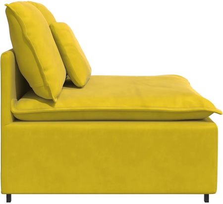vidaXL Modułowy Moduł Centralny Sofy Z Poduszkami Żółty 100cm (4104435) - zdjęcie 2