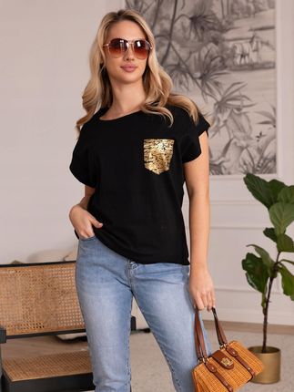 Bawełniana Bluzka Damska T-shirt Podkoszulka - zdjęcie 3