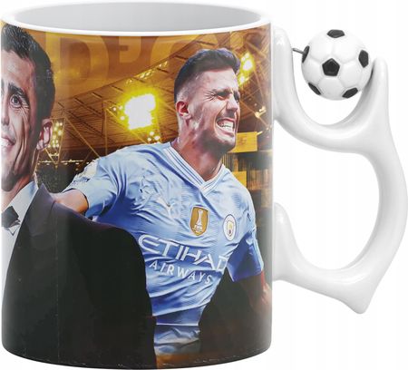Podaj Własną Wartość Kubek Piłkarski Rodri Dla Fanów Manchester City Dla Kibica (KUB330BALLWH) - zdjęcie 4
