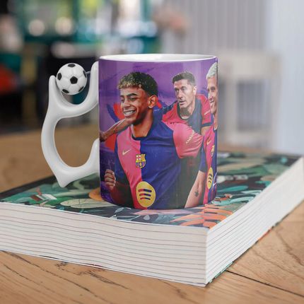 Kubek Piłkarski Flick Lewy Yamal Dla Fanów Barcelona Barca Dla Kibica (KUB330BALLWH) - zdjęcie 3