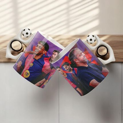 Kubek Piłkarski Flick Lewy Yamal Dla Fanów Barcelona Barca Dla Kibica (KUB330BALLWH) - zdjęcie 2