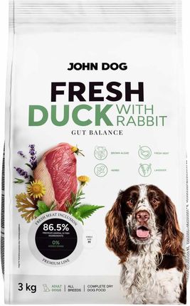 JohnDog Fresh Adult Kaczka Królik 3kg - zdjęcie 2