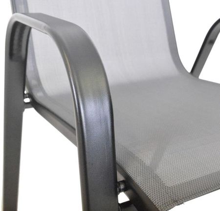 Rojaplast Krzesło Ogrodowe Sofie Metalowe Tkanina W Kolorze Szarym R103695 - zdjęcie 3