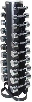 Zestaw hantli chromowanych 2 x 1-10 (110 kg) + stojak UF11634 UNDERFIT - zdjęcie 2