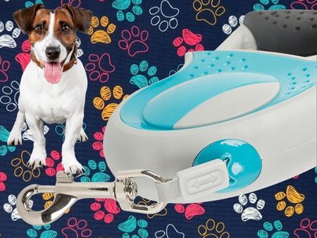 Smycz Automatyczna 5M Mocna Dla Psa Do 20Kg Z Blokadą Wytrzymała Długa - zdjęcie 2