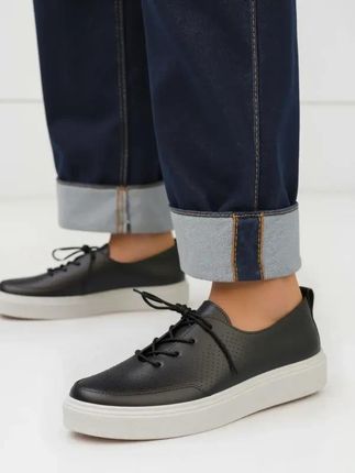 Damskie Slip-On VARENO BLACK 40 - zdjęcie 3