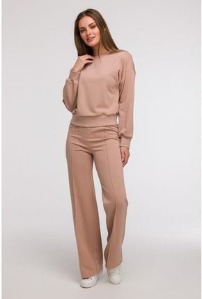 B293 Bluza z otwartymi plecami - mokka (kolor mokka, rozmiar XL) - zdjęcie 2