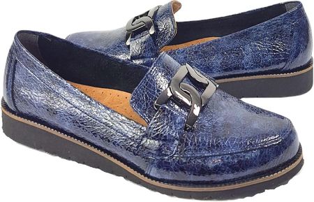 Mokasyny damskie HIGO 2224 BLUE-18 (36, Niebieski) - zdjęcie 3
