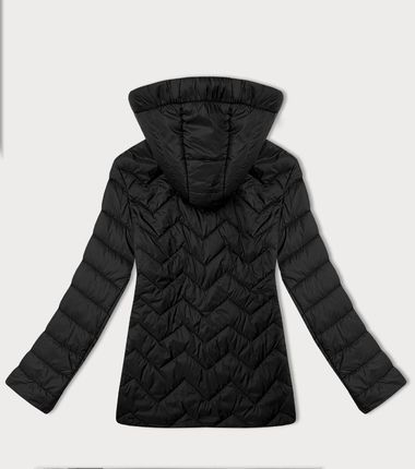 Pikowana kurtka plus size z kapturem J Style czarna (16M9267-392) - zdjęcie 2