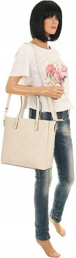 Torebka Damska Teczka Listonoszka Shopper na Ramię Miejska Modna A322 Beige - zdjęcie 5