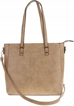 Torebka Damska Teczka Listonoszka Shopper na Ramię Miejska Modna A322 Khaki - zdjęcie 2