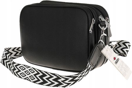 CHARRO Włoska Torebka Damska Listonoszka Modna na Ramię CH966842 Black - zdjęcie 3